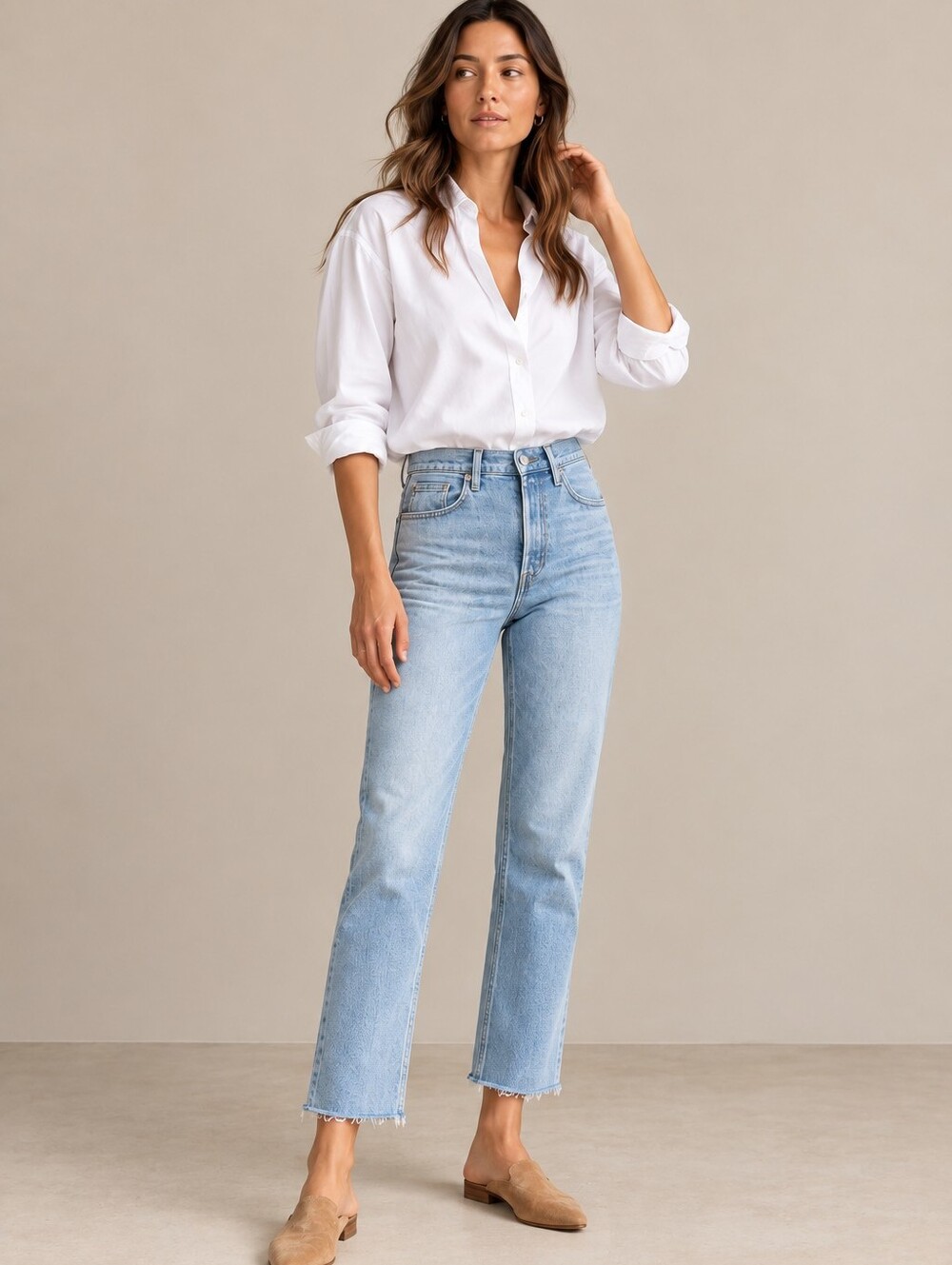 Frank & Eileen Monaghan High Rise Straight Leg Raw Hem Ankle Jeans Size 30